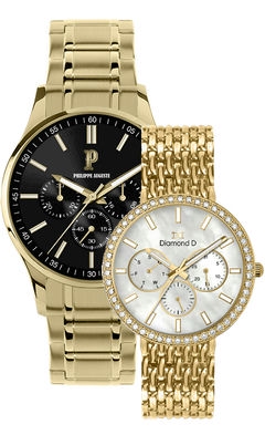 Đồng hồ Philippe Auguste PA5006I + Diamond D DD6012C